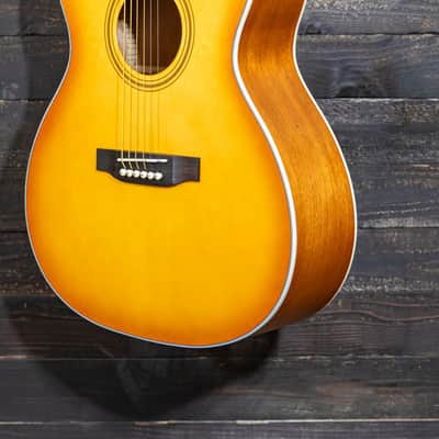 Nashville Guitar Works Edgeburst Orchestra Acoustic Guitar w/ Case image 4