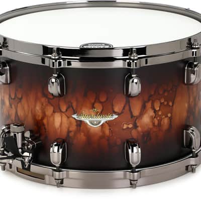 Tama Starclassic Maple Snare Drum - 8 inches x 14 inches  Molten Brown Burst image 1