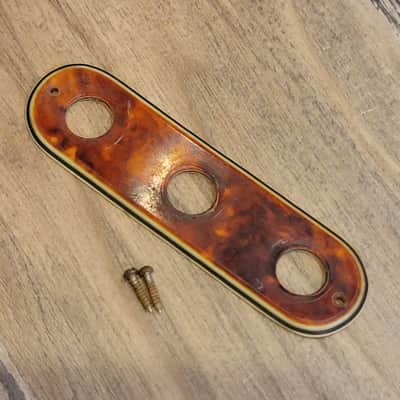 Silvertone H1454 Rocket Triple Toggle Switch Plate Cover 1963 - Tortoise Shell image 2