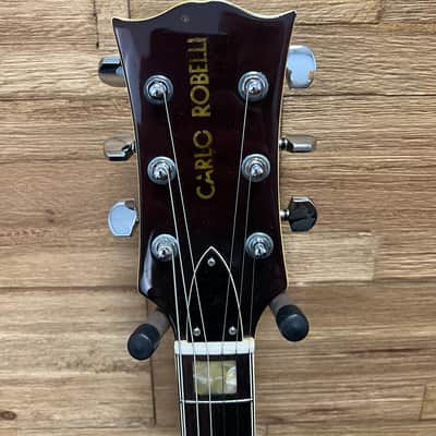 Carlo Robelli SG Style guitar  1970's  MIJ- Red/brown burst w/OHSC image 7