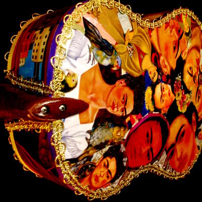Art Guitar "FRIDA KAHLO" by the Artiste El Daga  Collage NFT Opportunity. Non Fungible Token Bitcoin image 17