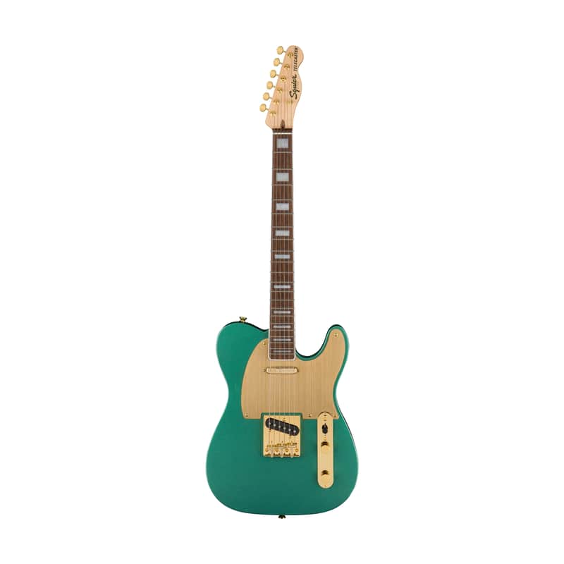 Squier 40th Anniversary Gold Edition Telecaster Electric Guitar, Sherwood Green Metallic image 1
