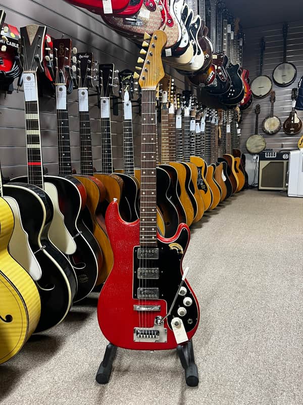 Hofner 173 1965 Red Vinyl Electric Guitar image 1
