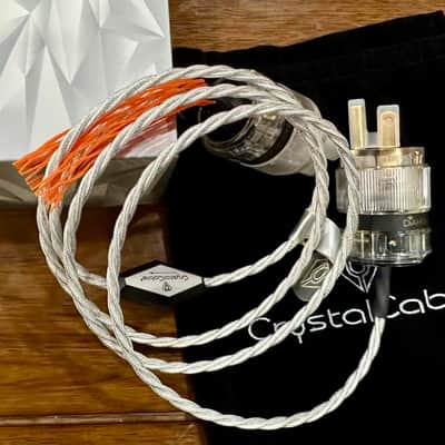 New! Reference Diamond 2 Power Cord by Crystal Cable Crystal Cable Reference Diamond 2 Power cables Siltech Classic Legend 380P power cable with low profile IEC connector power cord made in Netherlands gold silver G9 cardas nordost audioquest image 1