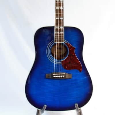 Limited Edition Epiphone Hummingbird Artist Dreadnought Acoustic Guitar in Blue Burst image 1