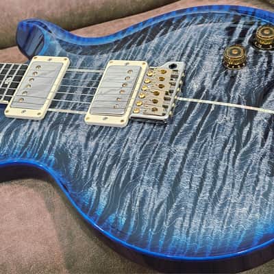 PRS (Mint) Santana Retro (One Piece Top) Quilted Maple 10-top 2022 - Charcoal Blue Burst image 6