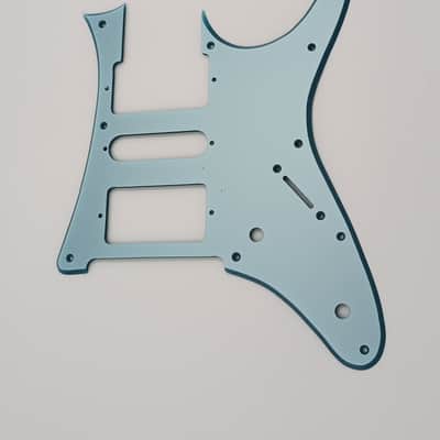 metallic ice blue acrylic pickguard for made in japan ibanez 6 string jem guitar image 2