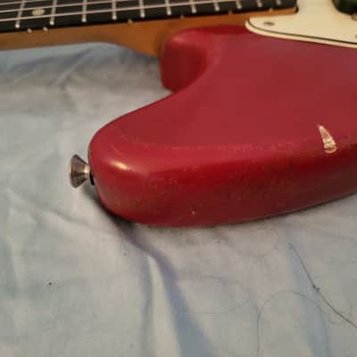 Fender Mustang Guitar with Rosewood Fretboard - 1966 - Dakota Red image 8