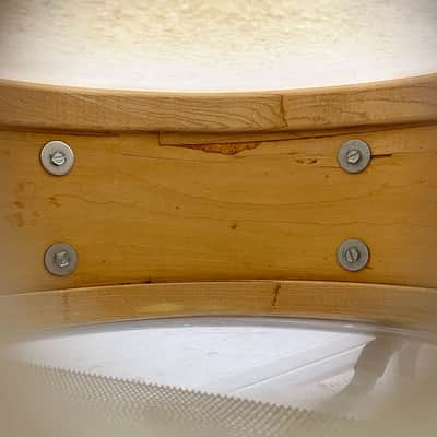 Vintage 1964 Slingerland Student Deluxe Model Snare Drum in Blue Sparkle image 7
