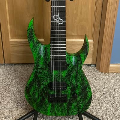Solar Guitars A2.7GN Canibalismo+ 2023 - Neon Green Open Pore Matte image 1
