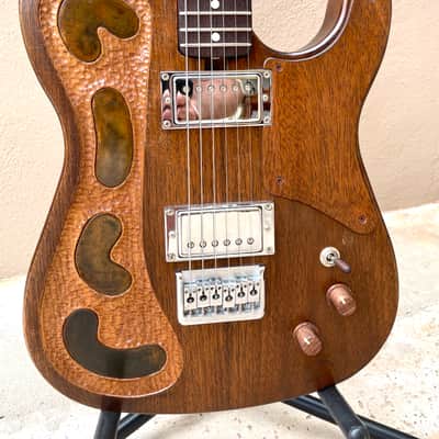 T-style 2017 - Handmade, original solid body black walnut wood image 1