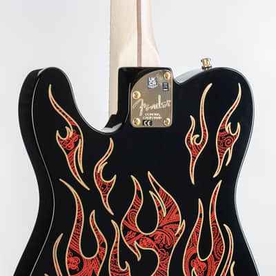 Fender AS James Burton Tele MN Red Paisley Flames - Electric Guitar image 8