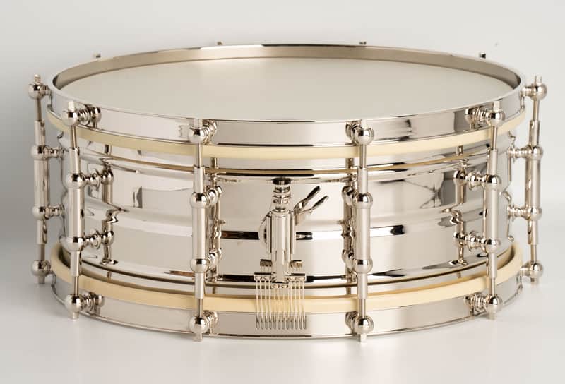 AK Drums Nickel Over Brass Dresdner Type Orchestra Model / Nickel Plated 5.5"x14" image 1