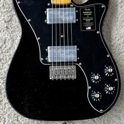 Mint Fender American Vintage II 1975 Telecaster Deluxe, Maple Neck, Black w/Case image 4