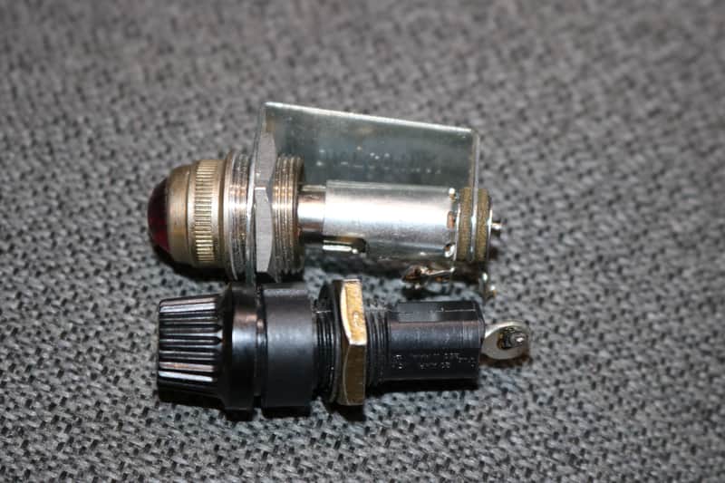Vintage Original 1960s Fender Brownface Blackface Lamp & Fuse Assemblies  - No Tariffs image 1
