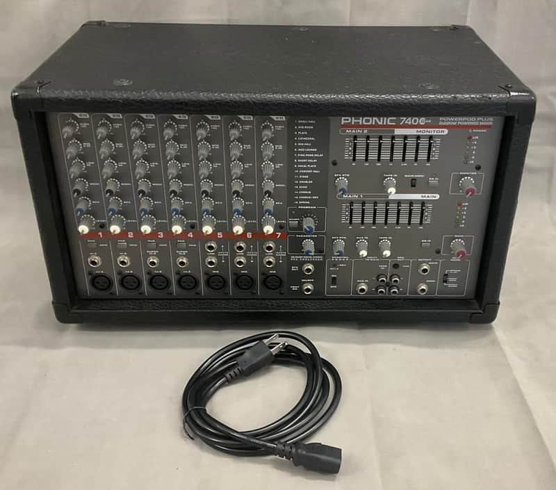Phonic Powerpod 740 Plus 2X220W 7-Channel Powered Mixer with Digital Effects Regular image 1