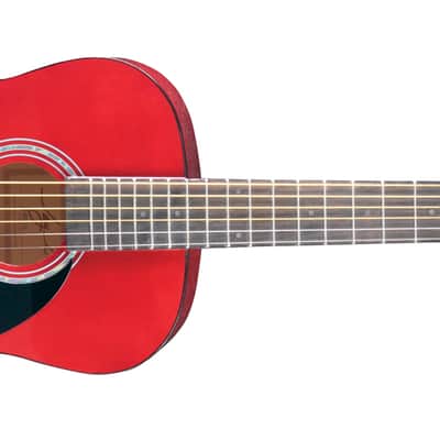 Jay Turser USA Guitar  3/4 Size Acoustic Trans Red JJ43-TR-A-U image 2