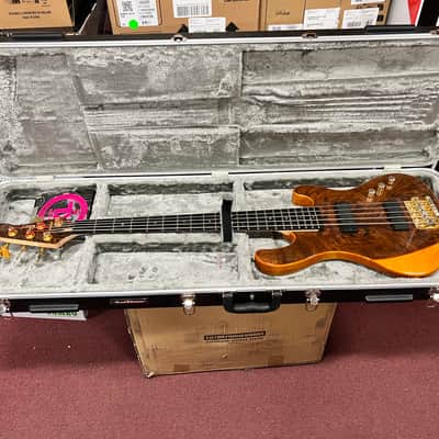 Cort Jeff Berlin Series Rithimic V NAT Walnut Burl Top 5-String Bass 2010s - Natural w/HSC image 8