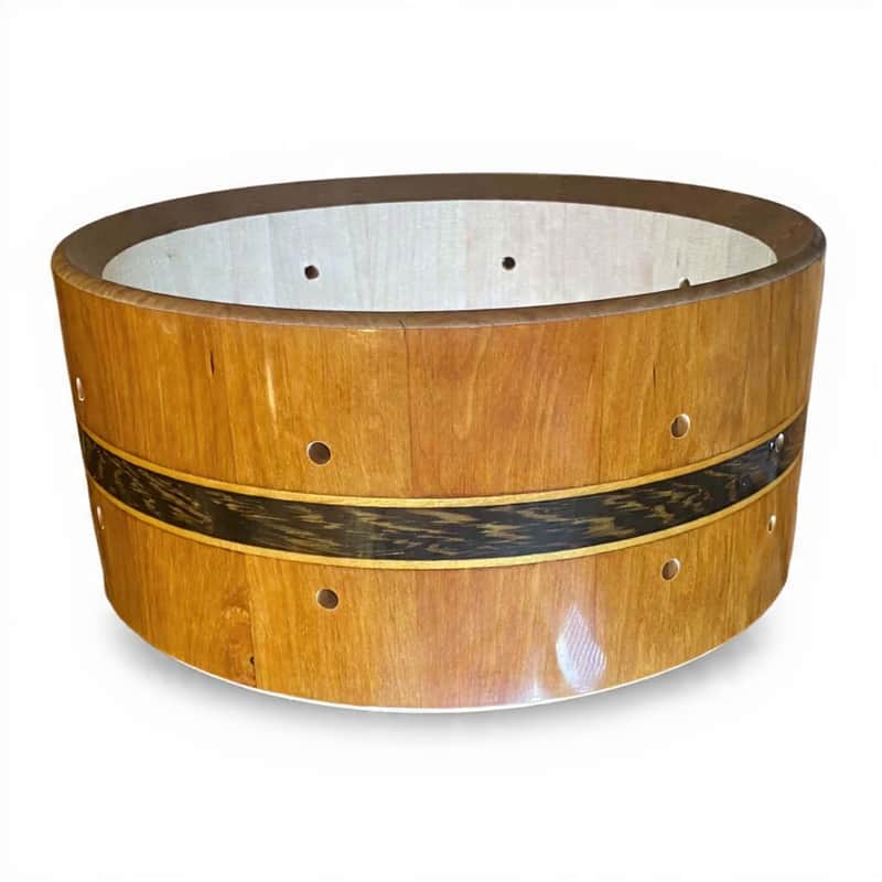 JDS Cherry/Wenge Stave Snare Shell - Tru-Oil image 1