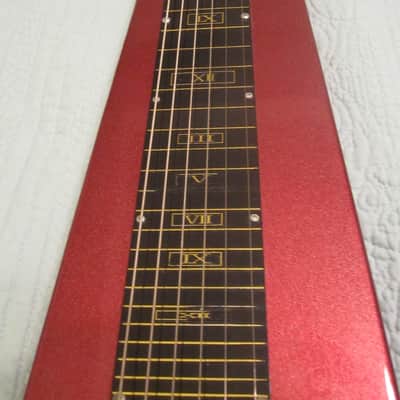 Artisan lap steel red metal flake with upgrades. image 7