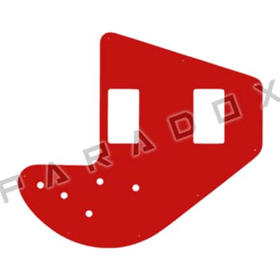Custom Pickguard For 1975 - 1983 Made in America Gibson Ripper Bass - Red/White/Red .090" image 1