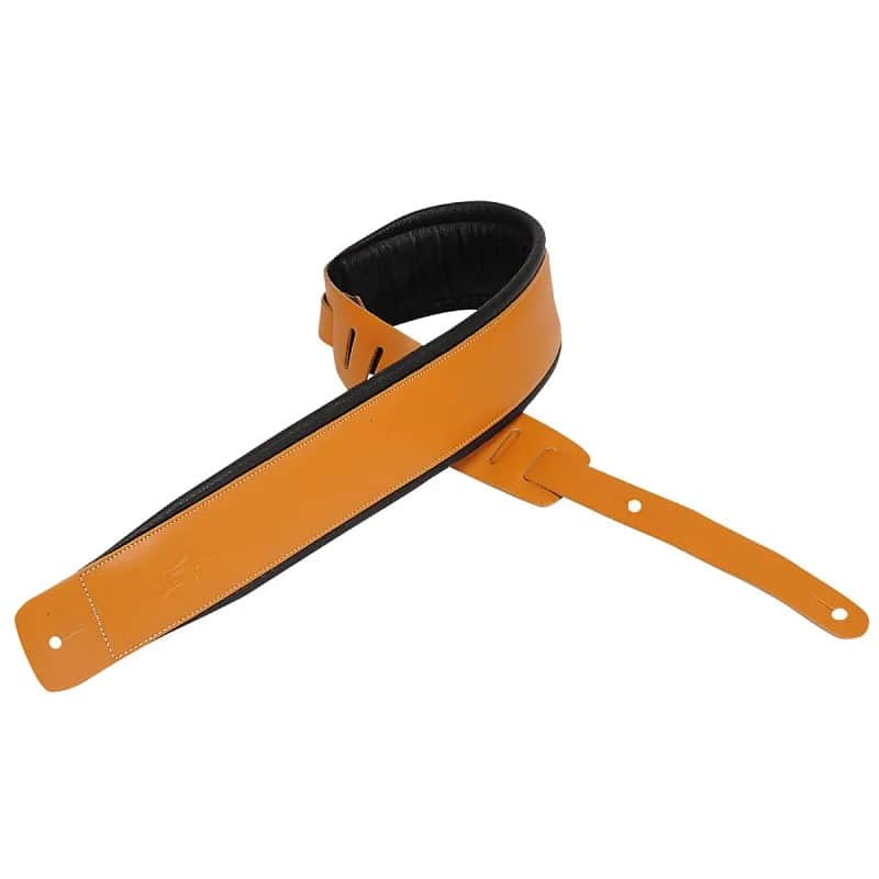 Levy's DM1PD 3" Guitar Strap w/ Leather Face & Padded Back image 3
