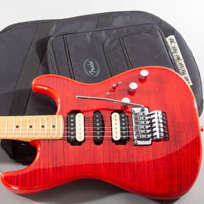 2021 Fender Japan MIJ Michiya Haruhata Stratocaster Trans Pink Flame Top image 1