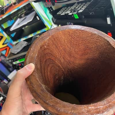 Iroko wood from Ivory Coast Djembe Drum and Remo Case 12”head 7” port Remo case included - Natural image 5