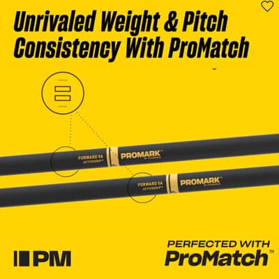 Pro-Mark Mike Portnoy ActiveGrip Hickory Oval Wood Tip Drumsticks Black *BRAND NEW* image 8