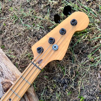 Vintage Chandler Precision Bass Guitar Parts P-Bass Plus 1980’s Project Daphne Blue image 13