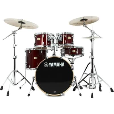 Yamaha Stage Custom Birch, 5 Piece Shell Kit with 20" Bass Drum Cranberry Red image 4