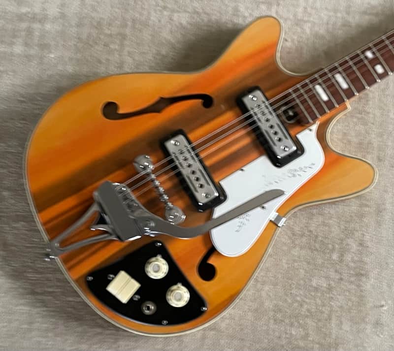 1960’s Teisco EP-8T WILDWOOD Hollowbody Electric Guitar MIJ Japan Rare Finish Surf’s Up Psychedelic image 1