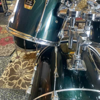 Yamaha Stage Custom Advantage 4-piece Shell Pack - GREEN/ Black Metallic image 4