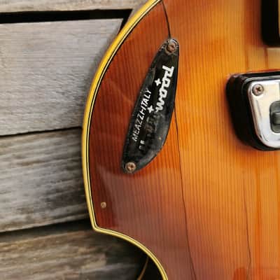 RIF 943 Meazzi Effe Vintage Violin Bass sunburst made in italy image 7