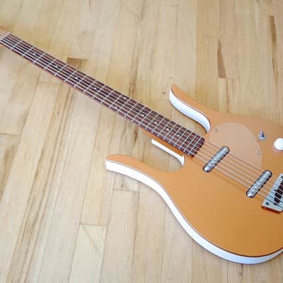 Jerry Jones Neptune Longhorn Baritone Six String Electric Bass 6 Copper w/ ohsc image 11