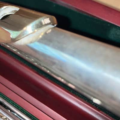 Pearl 665 Coda Flute - 10k gold lip, C# trill, new case and cover image 4