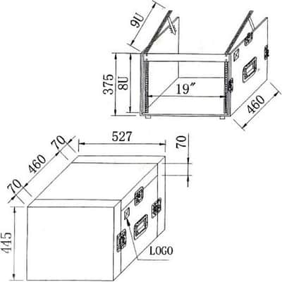 EXTREME YC8U9M FLIGHT CASE LEGNO 10MM COMBO UNITA RACK 8U MIXER 9U SCATTI 3 COPERCHI 6 CHIUSURE 2 MA image 4