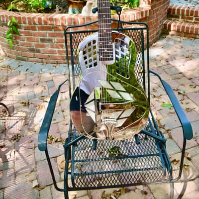 Recording King RM-991-R Tricone Roundneck Resonator 2010s - Nickel-Plated Bell Brass image 6