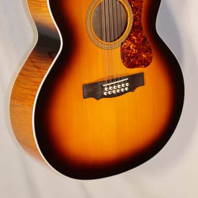 Guild F-2512E Deluxe Antique Burst 12-string Acoustic Electric "Open Box (Small Ding) image 4