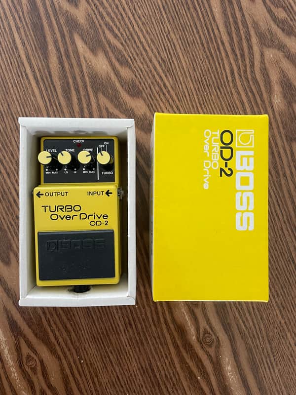 Boss OD-2 Turbo OverDrive (Black Label) 1985 - 1988 - Yellow image 1