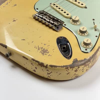 Fender CUSTOM SHOP STRATOCASTER 59 HEAVY RELIC RW V / TODD KRAUSE 2020 - Vintage White Heavy Relic image 5