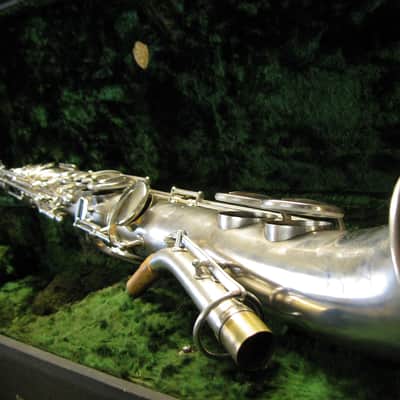 Rare Buescher True Tone "Stritch" Straight Alto Saxophone 1926 Silver Plated image 1
