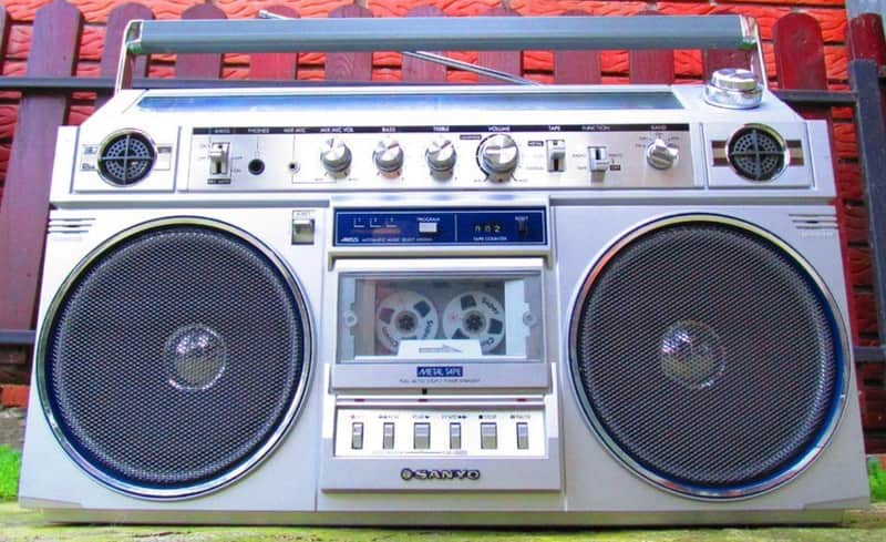 Sanyo M-X620K BoomBox 1980 Silver image 1