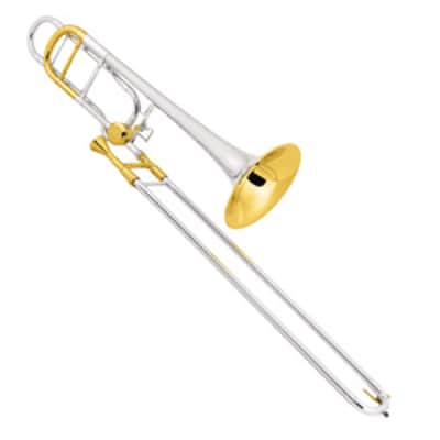 Conn 88HSGXCL Tenor Trombone, Sterling Silver Bell, Silver Plated, Gold Trim image 1