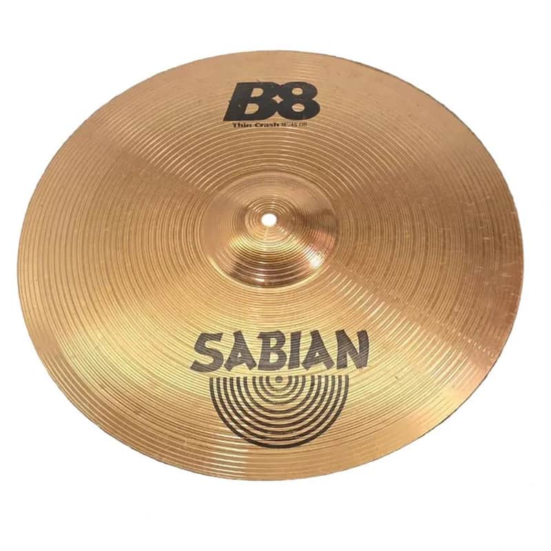 Used Sabian B8 Thin Crash Cymbal 18" - Good image 1