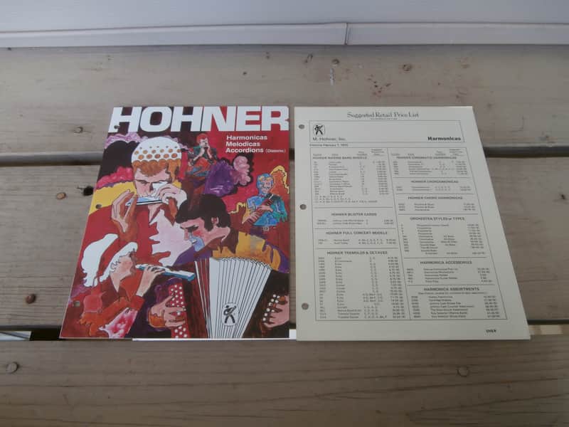 Vintage 1972 Hohner Harmonica, Accordion Catalog/Price List! Rare, Original Case Candy, Paperwork! image 1