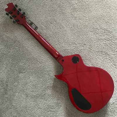 Xavier Transparent Red Single Cut Electric Guitar, Mahogany Body, Maple Neck, Rosewood Fingerboard image 10