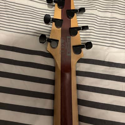 Ibanez RGDIM6FM-CLF Iron Label 2018 - Cerulean Blue Burst Flat image 6