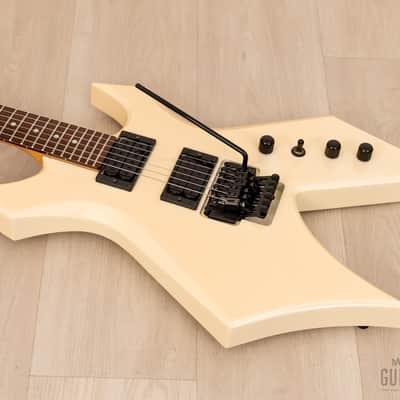 1992 BC Rich Warlock WGR-2X NJ Series White w/ Reverse Headstock & Floyd Rose, Japan image 9