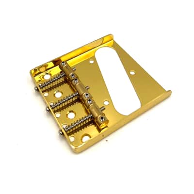 Warmtone Custom Guitars Tele Bridge Series #2 Vintage Ash Tray Gold 3 Brass Saddles image 1
